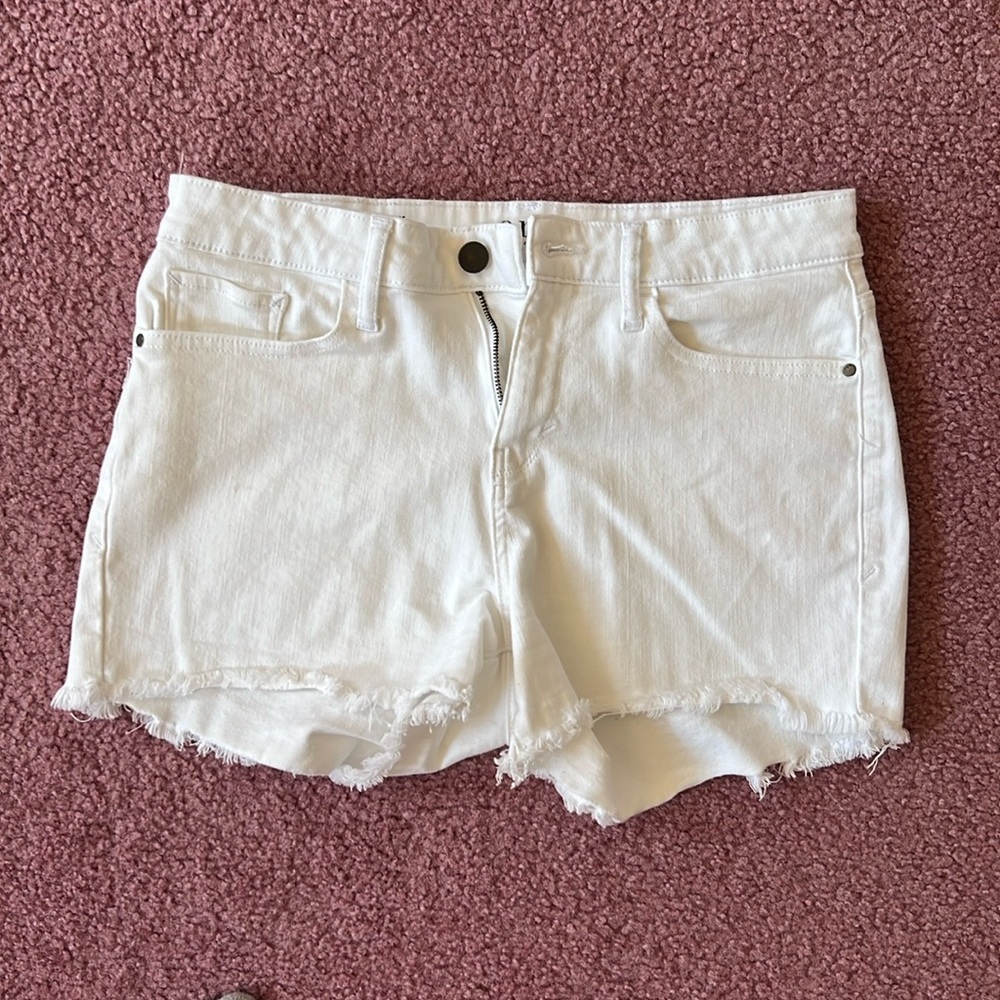 Stretchy White Jean Shorts.